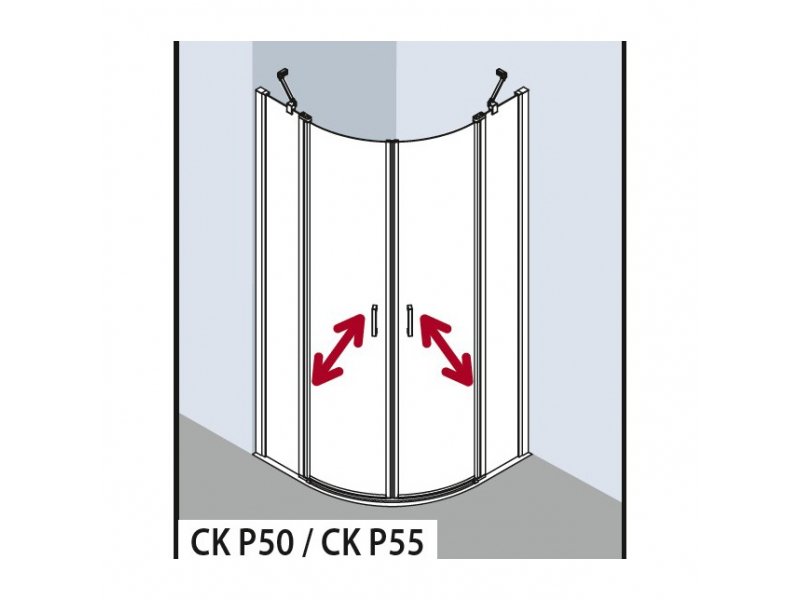 Купить Душевой уголок Kermi Cada Xs CKP5510120VPK 100 х 100 см четверть круга, стекло прозрачное, хром