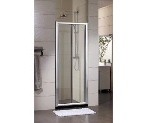 Душевая дверь в нишу Bravat Drop BD100.4120A, 120 x 200 см, складная, стекло прозрачное, хром