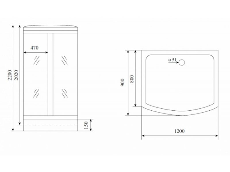 Купить Душевая кабина Timo Comfort T-8815 P F Fabric Glass, 120 x 90 см, стекло матовое, без электрики и гидромассажа