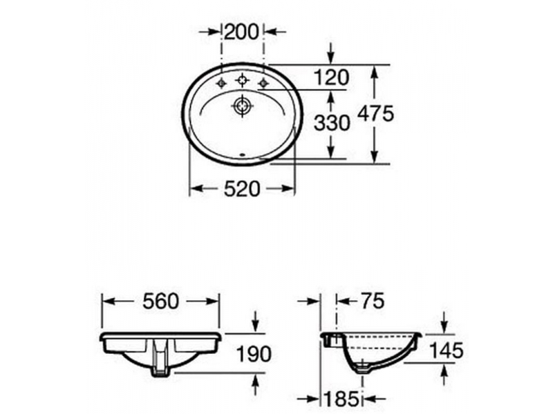 Купить Раковина Roca Adora 56x47,5 327203000