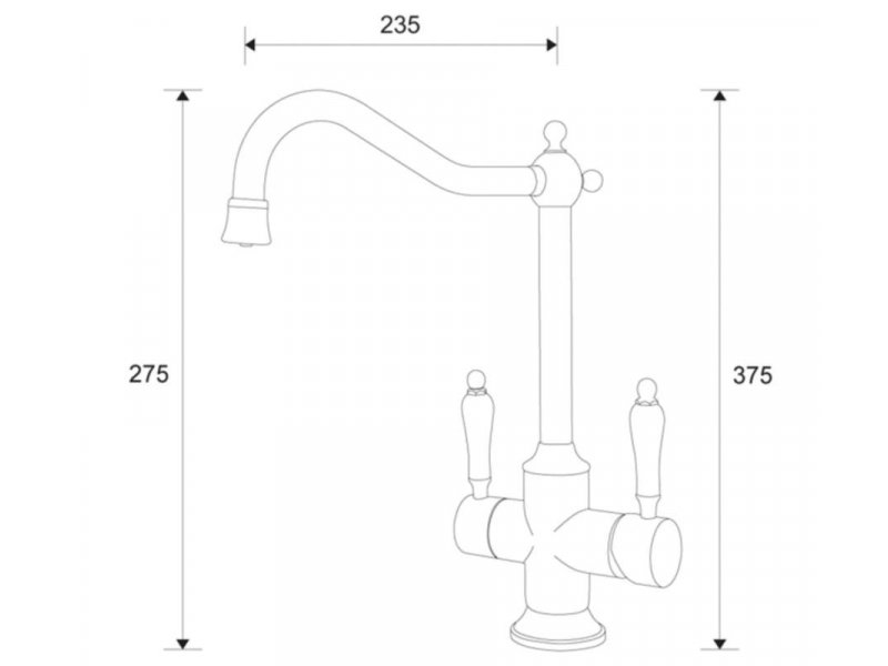 Купить Смеситель Zorg Clean Water ZR 344 YF BR для кухни под фильтр, бронза