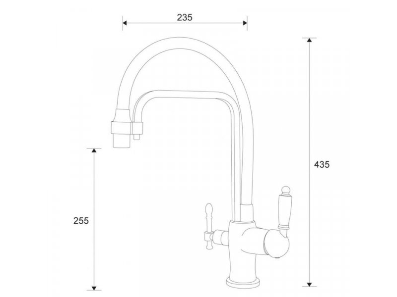 Купить Смеситель Zorg Clean Water ZR 342-8 YF для кухни под фильтр, хром/белый