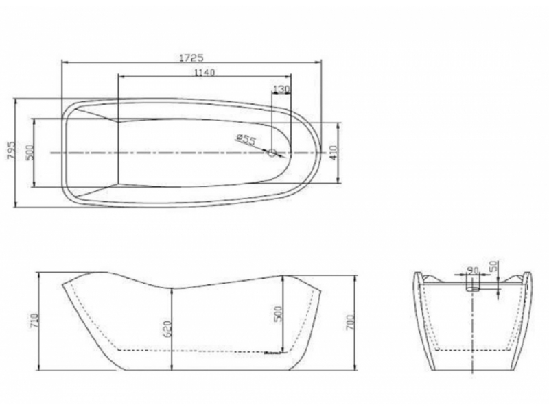 Купить Акриловая ванна Lagard Teona Brown Wood lgd-tna-bw 172.5 x 79.5 см