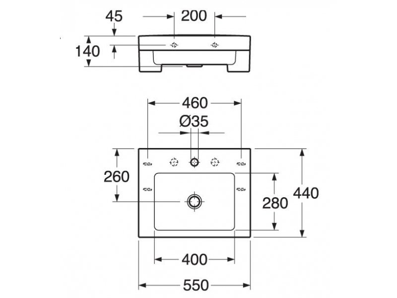 Купить Раковина Gustavsberg Artic 4550 GB1145500101, 55*43,5 см