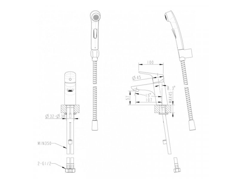 Купить Гигиенический душ Bravat D91112CP-RUS