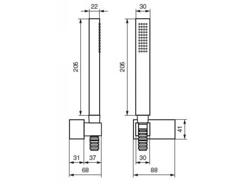 Купить Ручной душ Emmevi Ares 131BR, бронза