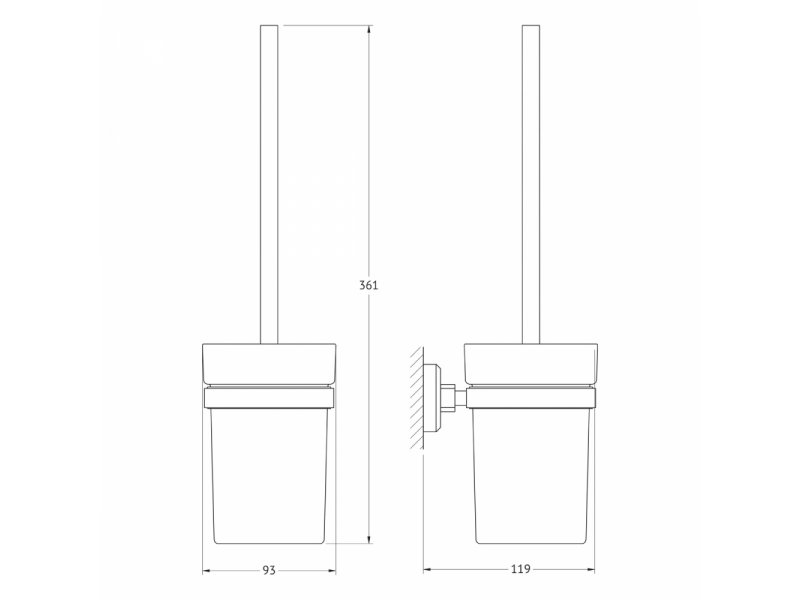 Купить Держатель Artwelle Hagel 9929A с туалетным ершиком, цвет хром