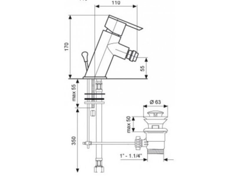 Купить Смеситель для биде Emmevi Elly 41004CR, хром