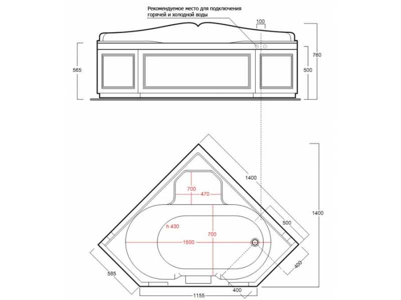 Купить Ванна Simas Vasche da bagno VAT14bi 140*140 см