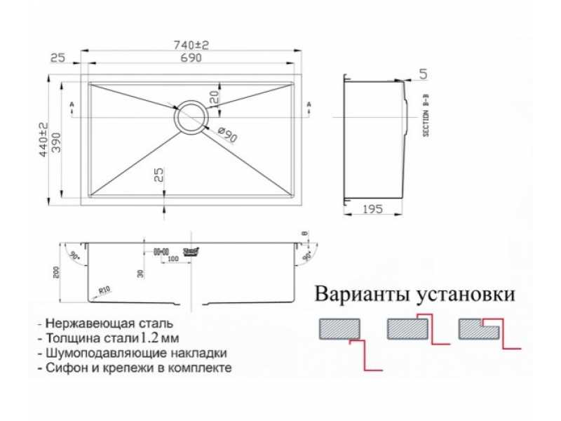 Купить Мойка Zorg Inox RX-7444