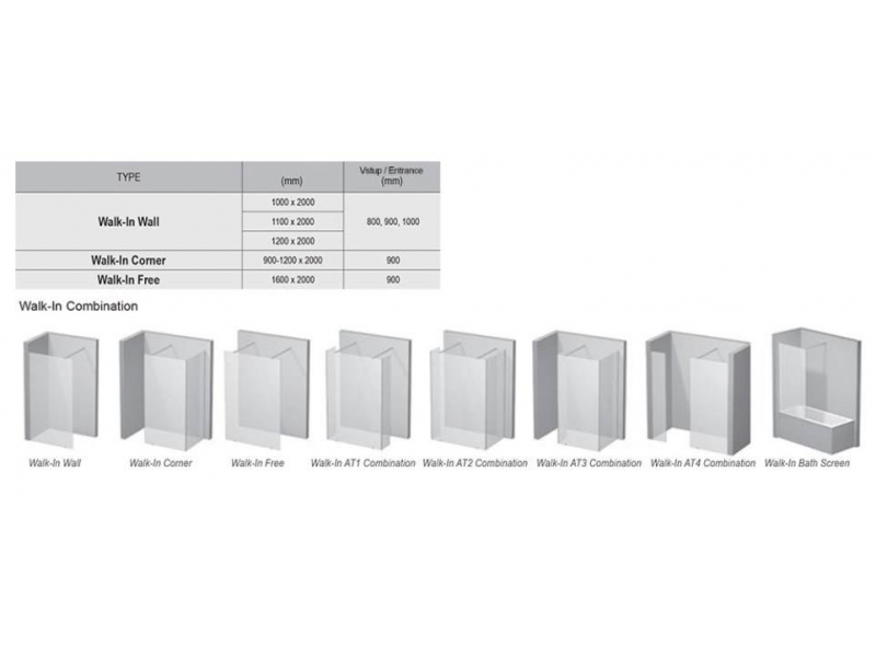 Купить Душевая стенка Ravak Walk-In Wall ST 900, 90 см, блестящий/транспарент, GW9W70C00Z1