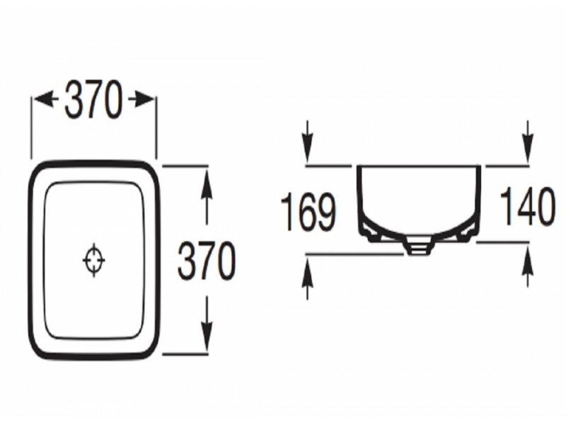 Купить Раковина-чаша Roca Inspira Square 37х37 327532000