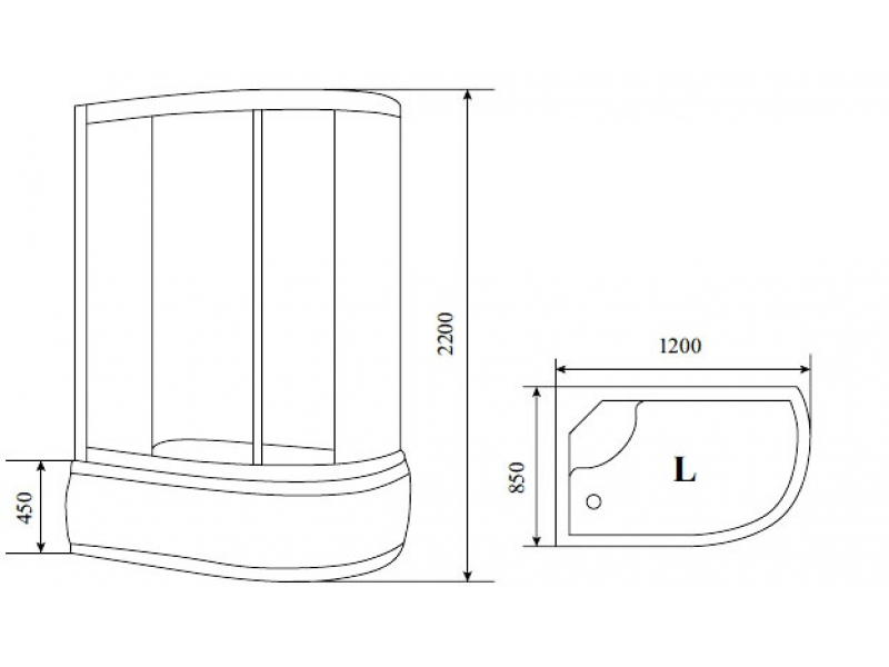 Купить Душевая кабина Timo T-7720 L/R 120 x 85 см (Lux)