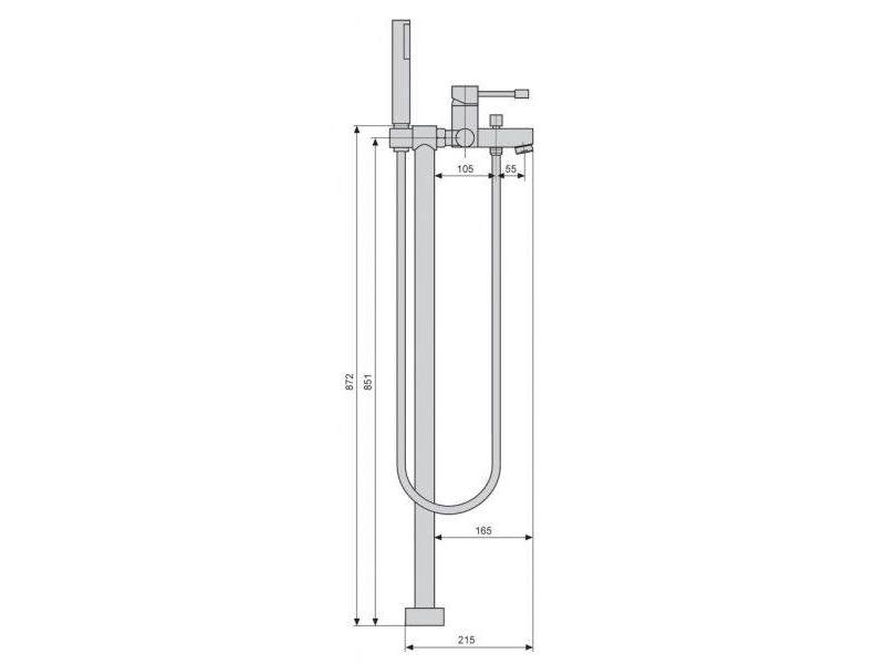 Купить Смеситель для ванны и душа Emmevi Eden 7100128CR, хром