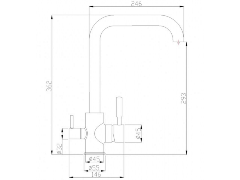 Купить Смеситель Zorg Steel Hammer SH 715 CR для кухни под фильтр, хром