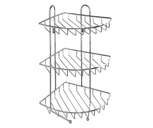 Полка Milardo 110WC30M44 трехярусная угловая, с крючками