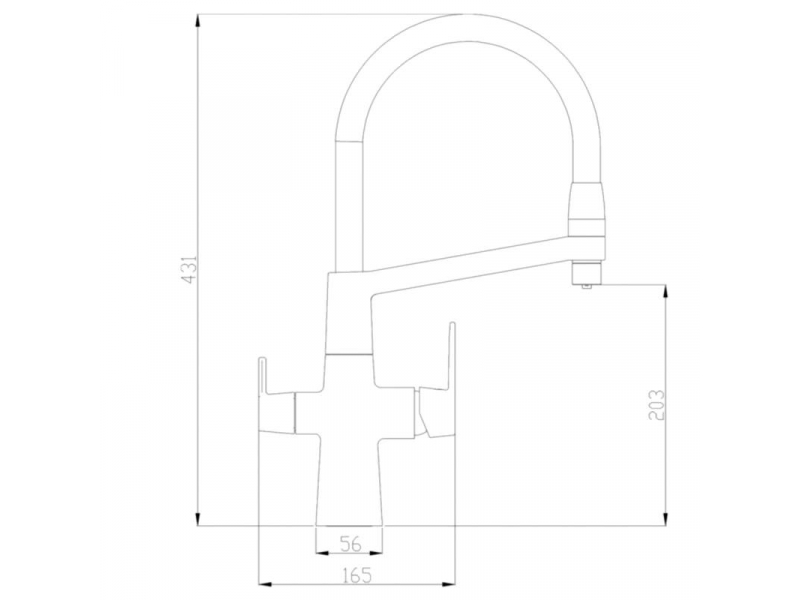 Купить Смеситель Zorg Steel Hammer SH 818-6 BLACK BR для кухни под фильтр, черный/бронза