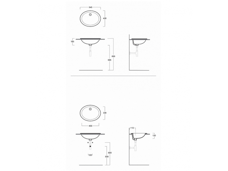 Купить Раковина Simas Top e lavabi dArredo S50P, 55*42 см