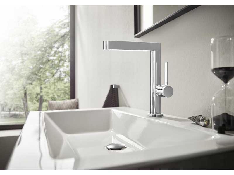 Купить Смеситель для раковины Hansgrohe Finoris, с донным клапаном Push-Open, хром глянцевый, 76060000