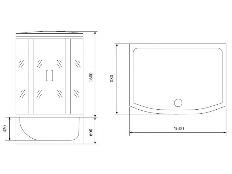 Купить Душевая кабина Timo T-1150 150 x 88 см (Standart)