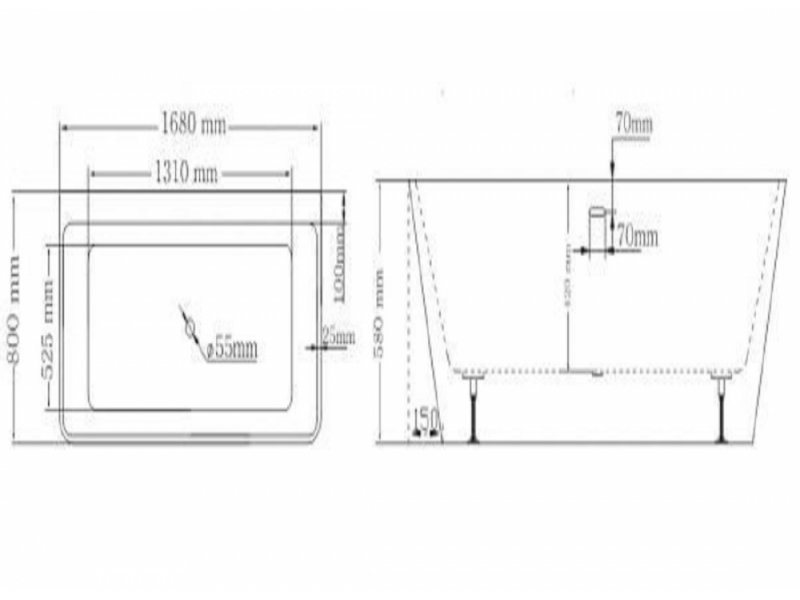 Купить Акриловая ванна Lagard Vela Brown Wood lgd-vla-bw