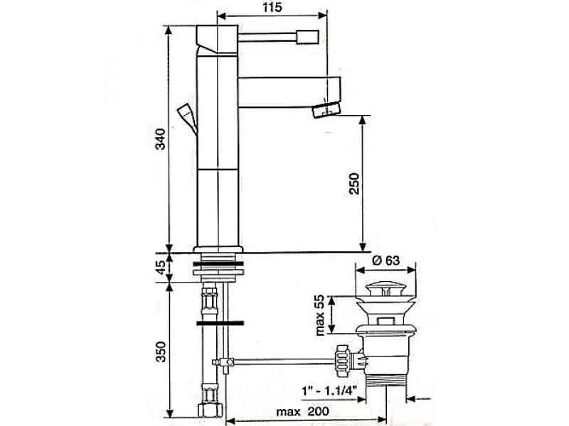 Купить Смеситель для раковины Emmevi Eden 71006CR, хром