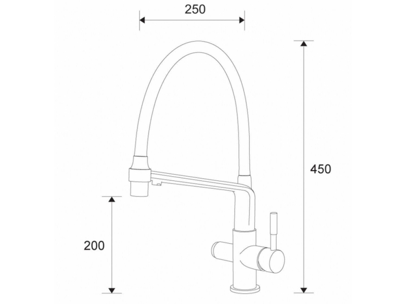 Купить Смеситель Zorg Clean Water ZR 343-6 YF для кухни под фильтр, хром/черный