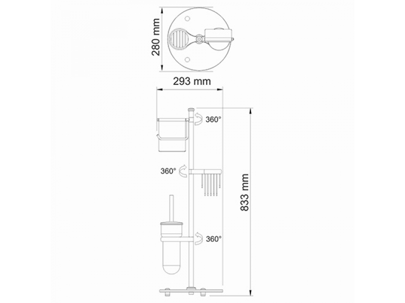 Купить Комбинированная напольная стойка WasserKRAFT 1256