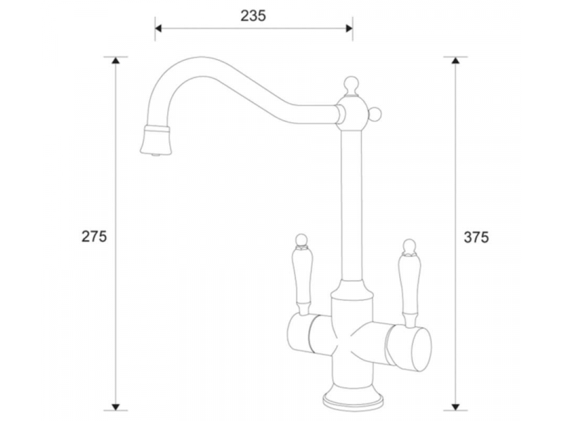 Купить Смеситель Zorg Clean Water ZR 344 YF STEEL для кухни под фильтр, матовая нержавеющая сталь