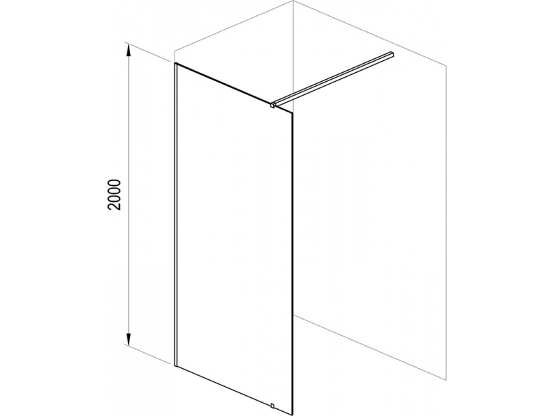 Купить Душевая стенка Ravak ST Walk-In Wall, 130 х 200 см, профиль блестящий, витраж транспарент, GW9WJ0C00Z1