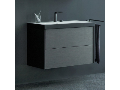 Тумба с раковиной Duravit XViu XV4615EB221P 80 x 50.3 x 48 см подвесная, темный орех