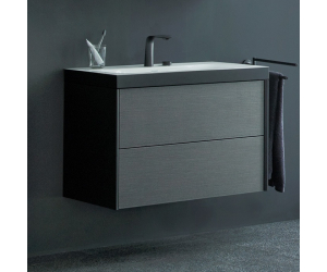 Тумба с раковиной Duravit XViu XV4615EB221P 80 x 50.3 x 48 см подвесная, темный орех