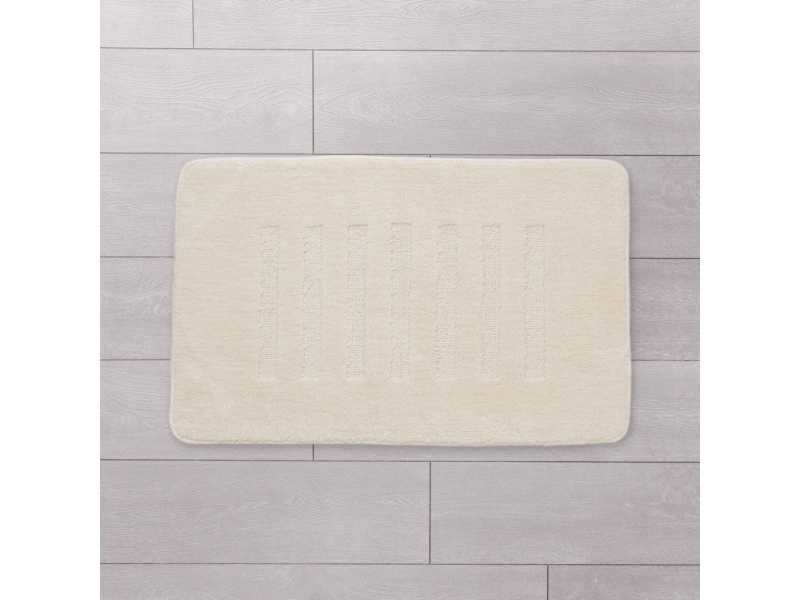 Купить Коврик для ванной комнаты Milardo Promo 50 x 80 см, MMI183M, MI, beige lines, микрофибра, бежевый