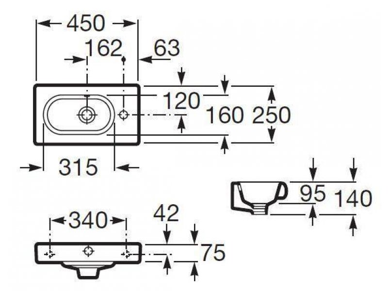 Купить Раковина Roca Meridian 327248000