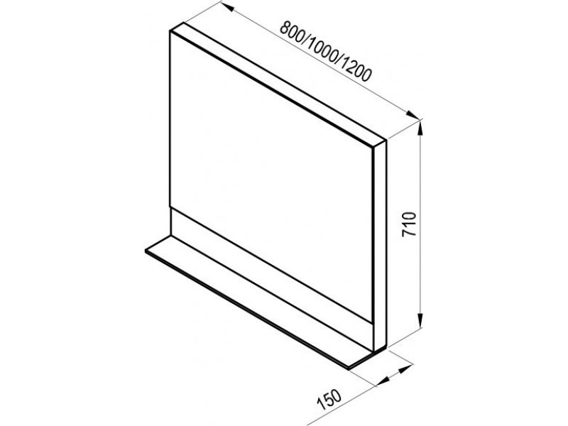 Купить Зеркало Ravak Formy, 120 см, дуб, X000001048