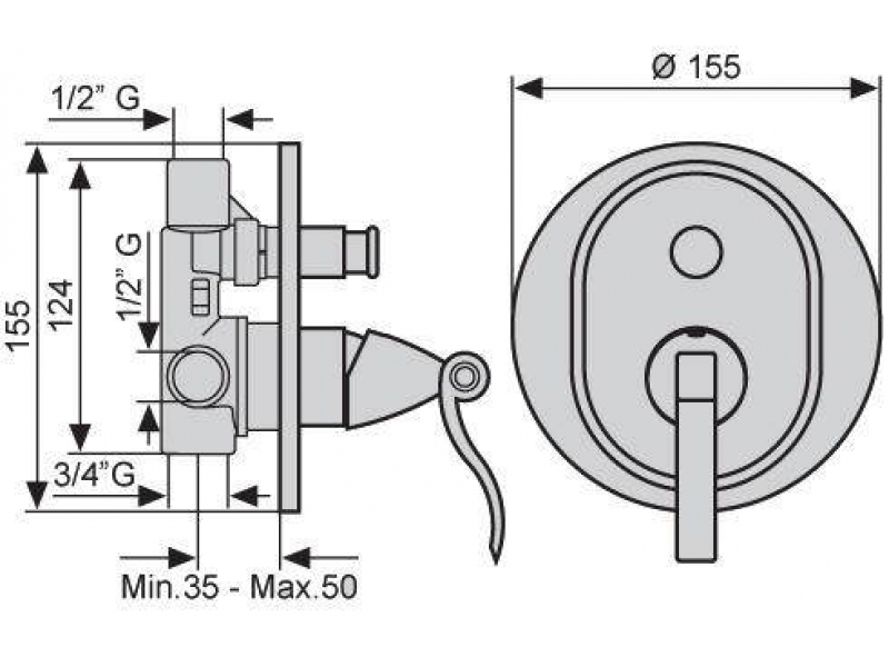 Купить Смеситель для душа Emmevi Abel 39019OR, золото