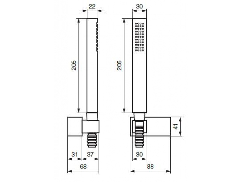 Купить Ручной душ Emmevi Ares 131NS, зачищенный никель