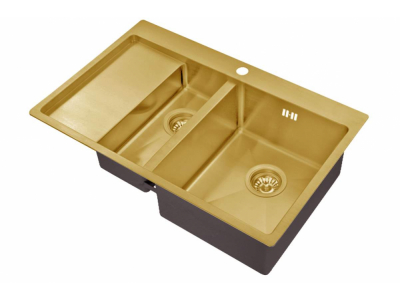 Мойка Zorg Inox, 78 х 51 см, бронза, SZR 5178-2-R BRONZE