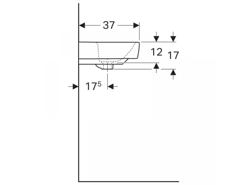 Купить Раковина Geberit Renova Compact, 65х37 белая, 226165000/226265000