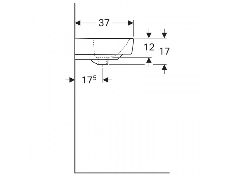 Купить Раковина Geberit Renova Compact, 65х37 белая, 226165000/226265000