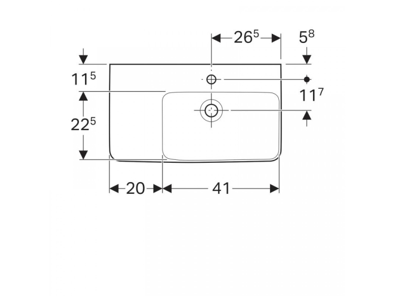 Купить Раковина Geberit Renova Compact, 65х37 белая, 226165000/226265000