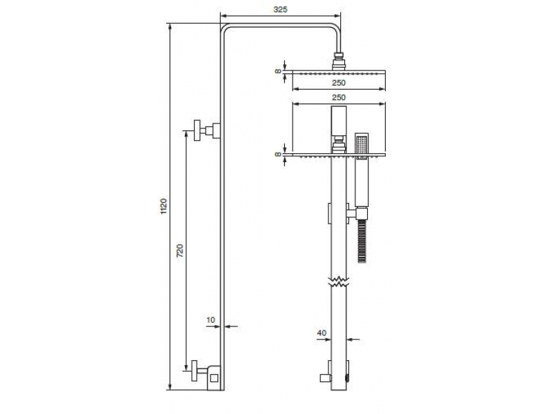 Купить Душевой комплект Emmevi Siris C02772CR, хром