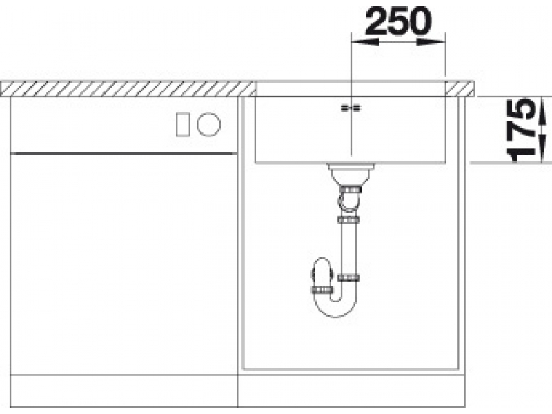 Купить Мойка Blanco Supra 500-U 518205 с корзинчатым вентилем SKL