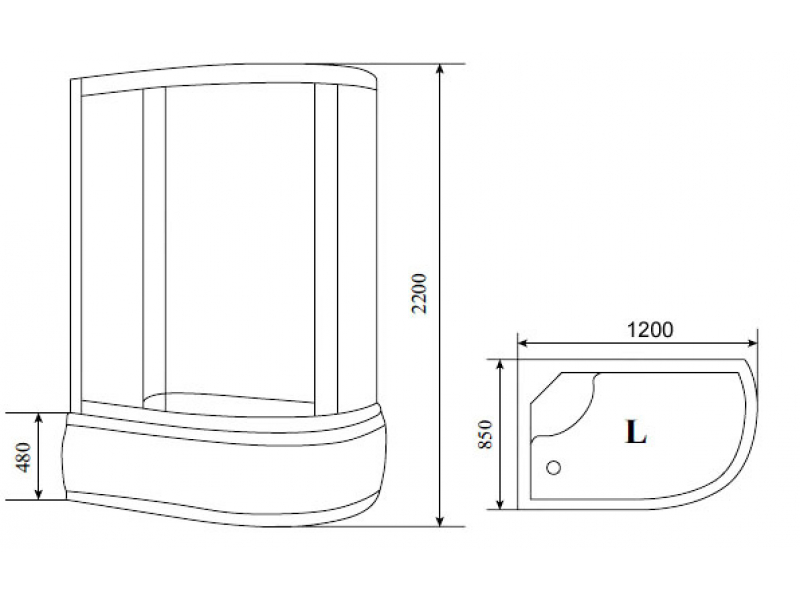 Купить Душевая кабина Timo T-1120 L/R 120 x 85 см (Standart) (141430.0000)