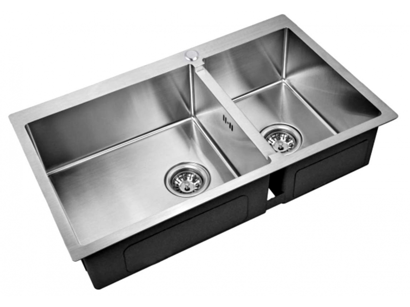 Купить Мойка Zorg Inox R 78-2-51-L/R, 78 х 51 см, брашированная матовая нержавеющая сталь