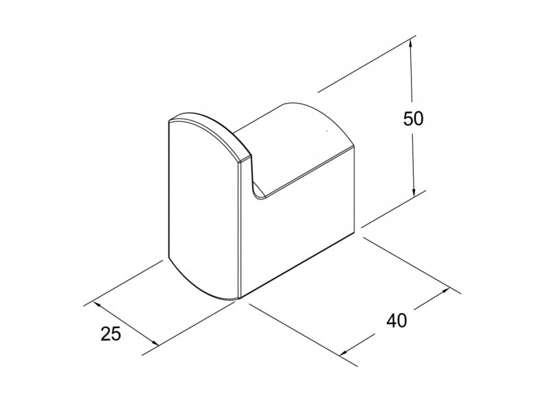 Купить Крючок Gustavsberg Square GB41103904 24 2.5 x 4 x 5 см, латунь матовая