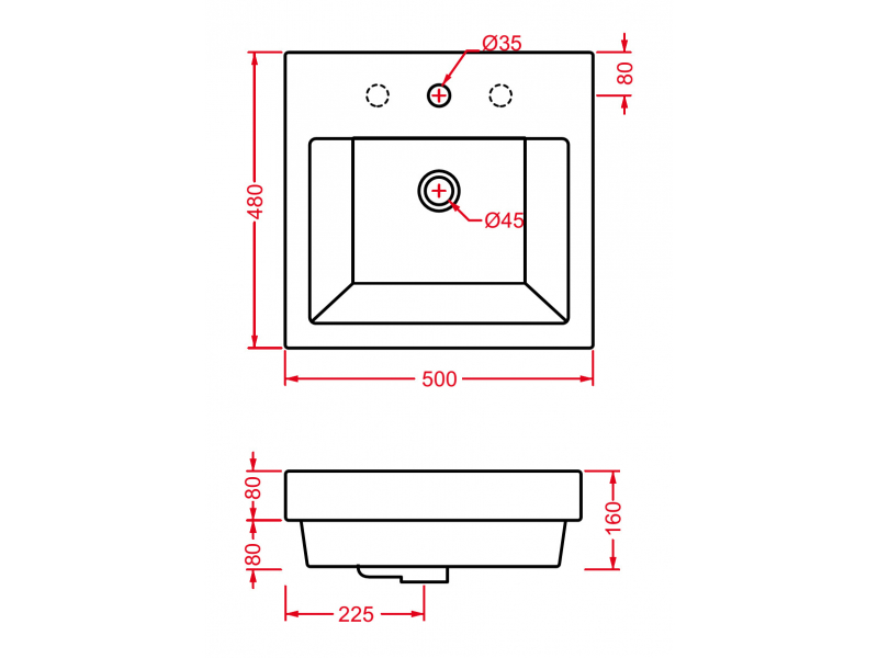 Купить Раковина ArtCeram FUORI BOX INCASSO TFL024 01;00 встраиваемая