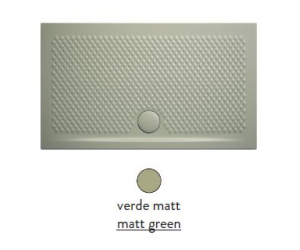 Поддон ArtCeram Texture 100 х 80 х 5,5 см, PDR019 26; 00, прямоугольный, цвет - verde matt (светло-зеленый), из искусственного камня