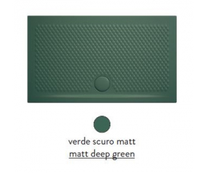 Поддон ArtCeram Texture 140 х 80 х 5,5 см, PDR022 30; 00, прямоугольный, цвет - verde scuro matt (темно-зеленый), из искусственного камня