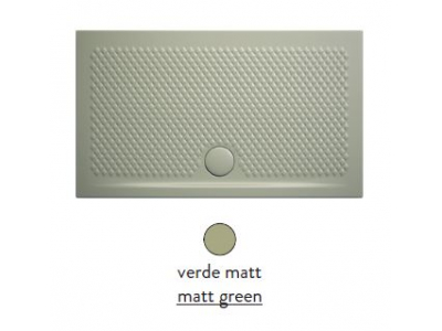 Поддон ArtCeram Texture 90 х 70 х 5,5 см, PDR017 26; 00, прямоугольный, цвет - verde matt (светло-зеленый), из искусственного камня